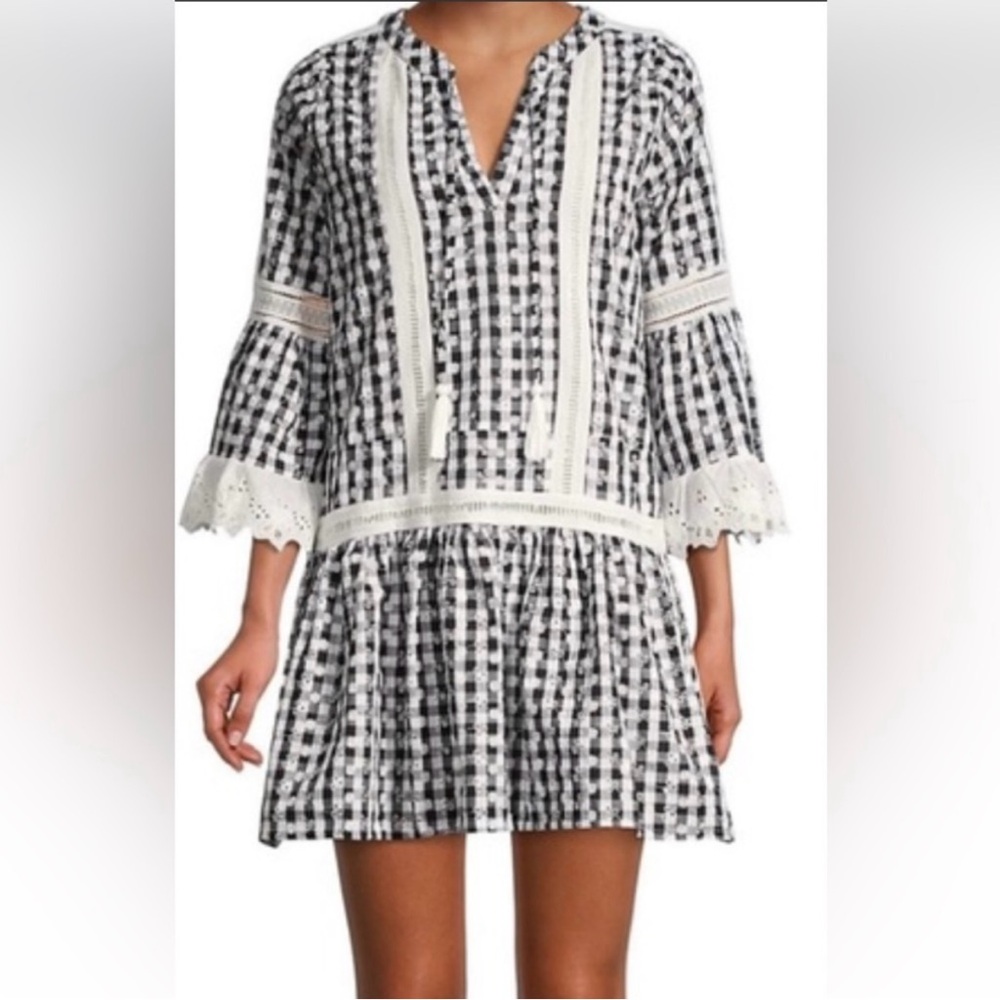 NWOT Allison New York Dropped Waist Women's Black & White Summer Dress